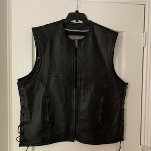 Unik Motorcycle Leather Vest 4 XL
